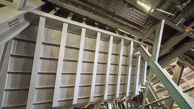 Completed application of top coat on externals of ash hopper