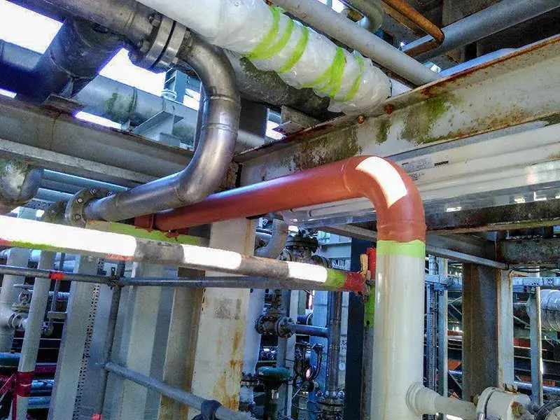 Corroded pipes coated with NanoPrep