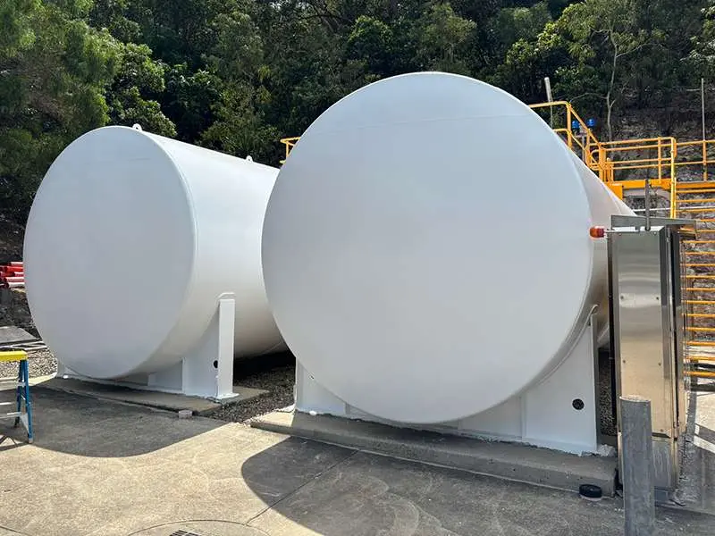 Fuel tanks coated with NanoPrep and top coat