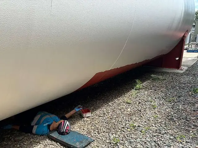 NanoPrep applied to the tight, difficult-to-access area beneath the tank