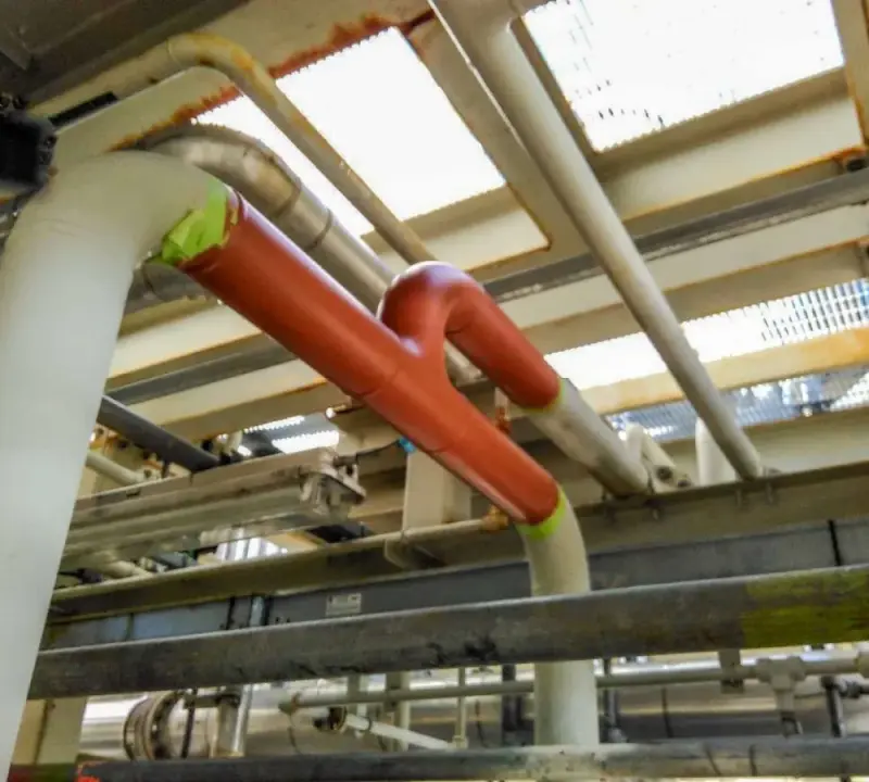 Corroded offshore pipework coated with NanoPrep